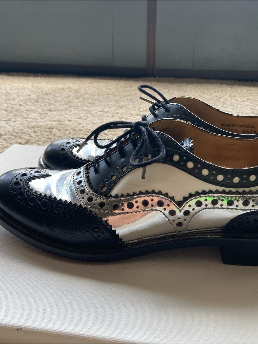 Office of Angela Scott Black, Silver & White Wingtip Brogues - Picture 3 of 6